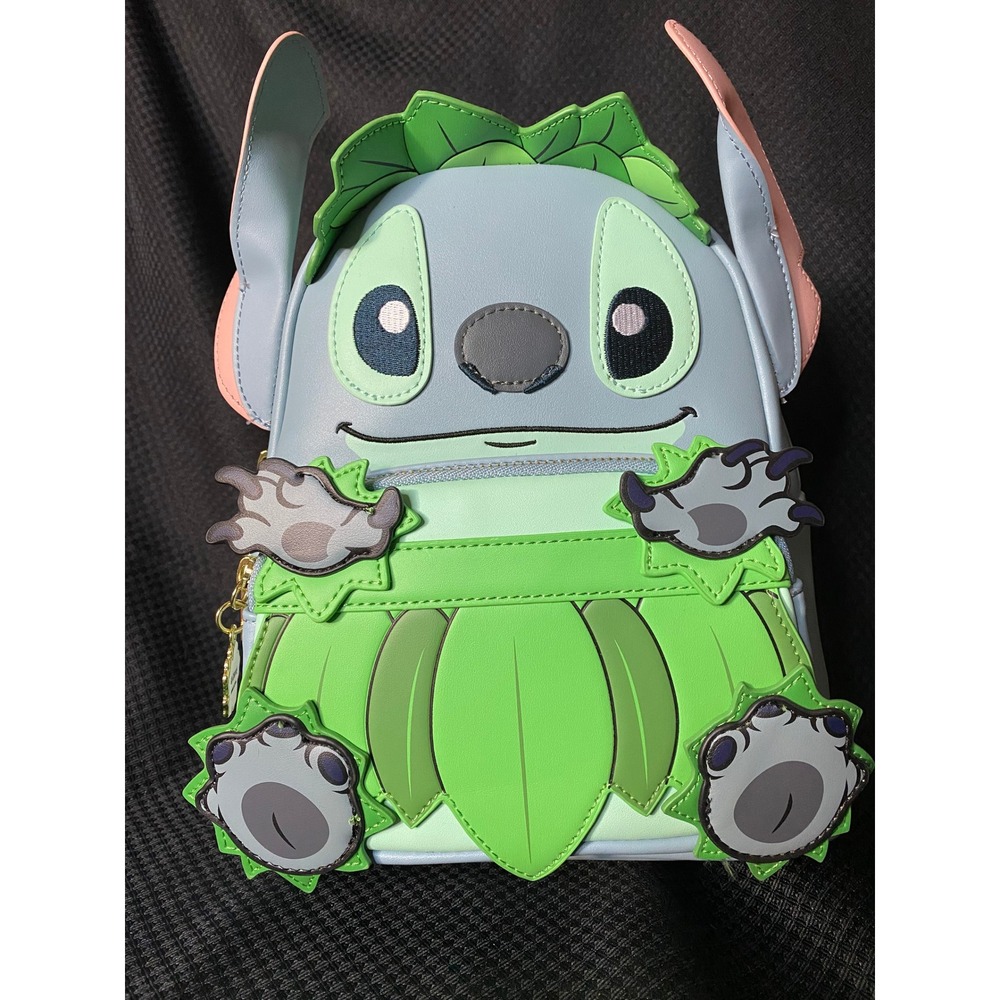 Disney Loungefly Stitch Luau Cosplay Mini Backpack Blue WDBK1488 New